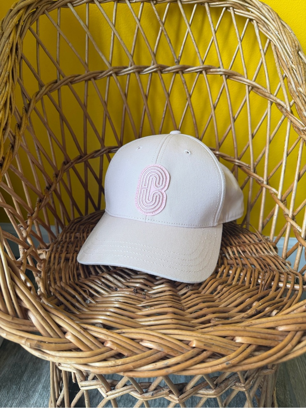 Coach Baby Pink Embroidered Adjustable Baseball Cap Hat